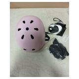 Pink Helmet With Carrying Bag