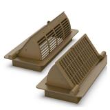 Floor Vent Cover 2 Pack, Heat Air Vent Deflectors for Home Floor 4 '' x 10 '', Adjustable Pop Up Floor Vent Register Use for Home, Office, Brown