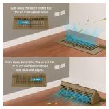 Floor Vent Cover 2 Pack, Heat Air Vent Deflectors for Home Floor 4 '' x 10 '', Adjustable Pop Up Floor Vent Register Use for Home, Office, Brown