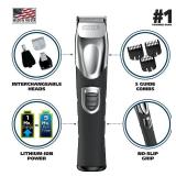 Wahl USA Rechargeable Lithium Ion All in One Beard Trimmer for Men with Detail and Ear & Nose Hair Trimmer Attachment Model 9854-600B