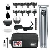 Wahl USA Stainless Steel Lithium Ion 2.0+ Beard Trimmer for Men - Electric Shaver & Nose Ear Trimmer - Rechargeable All in One Men's Grooming Kit - Model 9864SS - Retail: $87.18