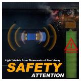 LRTER Emergency Dash Strobe Lights Warning Hazard Safety Front/Rear Interior Windshield Lights w/Suction Cups Deck Split Mount for Vehicles Trucks Volunteer Vehicles 2x17.7, Amber/Green