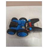 Force1 Tornado Blue LED Remote Control Car for Kids- Double Sided Driving Fast RC Cars 360 Flips, Outdoor 4WD Off Road Stunt RC Car, All Terrain Tires, RC Crawler Rechargeable Battery, 2.4GHz Remote