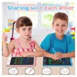 Hockvill LCD Writing Tablet for Kids 8.8 Inch, Toys for Girls Boys Drawing Pad for 3 4 5 6 7 Year Old Kid, Toddler Magnetic Doodle Board Travel Essential Christmas Birthday for Children BluePink