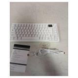 Compact White Mechanical Keyboard with Function Keys