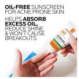 La Roche-Posay Anthelios Clear Skin Sunscreen Dry Touch SPF 60, Oil Free Sunscreen For Face, Oil Absorbing, Broad Spectrum SPF + Antioxidants, Non-Greasy, Oxybenzone Free, Travel Size