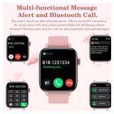 1.90'' with Smart Watch(Answer/Make Calls),Smart Fitness Tracker Watches for Android/iOS Phones,Bluetooth Call and Text Message/Sleep Monitor/Heart Rate/Step Counter Android Smartwatch for Women Men