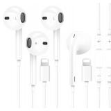 2 Packs iPhone Headphones Earbuds with Lightning Connector(Built-in Mic & Volume Control)[MFi Certified] Headphones support for iPhone 14/13/12/SE/11/XR/XS/X/7/7Plus/8/8Plus Support All iOS System