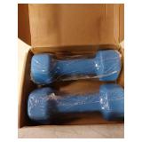 Portzon Weights Dumbbells 10 Colors Options Compatible with Set of 2 Neoprene Dumbbells Set,1-15 LB, Anti-Slip, Anti-roll, Hex Shape Blue