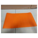 Flexible Silicone Placemat Non Slip Waterproof Heat Resistant Dinner Table Orange 1PCS
