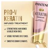 Pantene Keratin Leave-In Conditioner with Argan Oil, Protein Treatment for Dry, Damaged & Color-Treated Hair, Repairs Split Ends & Protects from Damage, Formaldehyde-Free, 8.4 Fl Oz