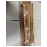 Curtain Rods - 1' Diameter, 32-86' Standard Decorative Window Curtain Rod Set with Brackets for Bathroom, Kitchen, Bedroom - Gold