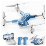 SYMA Drone with Camera 1080P HD FPV Foldable Drone for Kids and Adults, Quadcopter Toys Gifts with Optical Flow Positioning, 90°Adjustable Lens, 3D Flip, One Key Function, Headless Mode