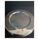 Stainless Steel Service Charger Plates Set of 6 Stainless Steel Service Charger Plates Set of 6
