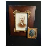 Antique Photograph Frames - Victorian Era Wood and Brass Antique Photograph Frames - Victorian Era Wood and Brass