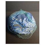 Evelyn Varon Exclusive Blue Sequined Fascinator Hat Evelyn Varon Exclusive Blue Sequined Fascinator Hat