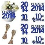 Balterever 24PCS 10th Class Reunion Tags Blue 2014 Reunion Tags Decorations Class of 2014 Reunion Decorations 10th High School Class Reunion Decorations for High School 10 Year Reunion Decorations