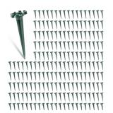 CEWOR 200pcs Christmas Yard Stakes, 4.5 Inch Plastic Light Stakes C7 C9 Light Stake Universal Light Stakes for Outdoor Holiday Lights Use on Garden Lawn Patio Path Walkway (Green) - Retail: $24