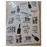 Ovasorve New Years Eve Party Supplies 2025 Temporary Tattoos 40 Gold Silver Foil Styles NYE Party Favors Happy New Years Decorations 2025 NYE Decor