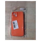 PureVigor Compatible with iPhone 14 case, Liquid Silicone Case Dust Protection Light Slim Thin Soft Lens Protection Phone Case for iPhone 14 Case 6.1 inch for Men and Women - Orange - Retail: $16