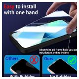 JCJCLY [3+3+1 Pack for iPhone 13 mini [5.4 Inch] Screen Protector Tempered Glass, 3 Screen Protectors, 3 Camera Lens Protectors, 1 Easy Mounting Frame, 9H Hardness, High Clarity, Case Friendly - Retai