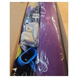 Purple and Gold Graduation Decorations 2024 - Congrats Grad Backdrop, Class of 2024 Porch Sign Banner for High School College Prom Party Supplies