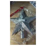 Mini Christmas Tree Top, 13\" Hollow Pentagram Tree Ornament, Insert Christmas Tree Ornament, Christmas Tree Topper for Christmas Decoration or Home Decoration (13\" Silver)
