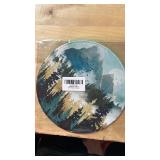 Decorative Round Mouse Pad - Forest Landscape Design
