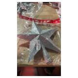 Mini Christmas Tree Top, 13\" Hollow Pentagram Tree Ornament, Insert Christmas Tree Ornament, Christmas Tree Topper for Christmas Decoration or Home Decoration (13\" Silver)