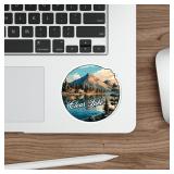 Clear Lake California Sticker Travel Weatherproof Souvenir Decal Vinyl Small Waterproof for Water Bottle Mug Passport Notebook Laptop Computer Phone Car Stickers 4\" ID44990