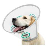 Supet Dog Cone for Dogs After Surgery, Soft Dog Cones for Large Medium Dogs, Comfortable Dog Cone Collar to Stop Licking, Adjustable Pet Recovery Collar for Small Dogs with Soft Protect Edge Word L