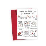 Detuca Cute Birthday Cards Fiance,Funnt Birthday Card & Gifts for Boyfriend,Romantic Card Birthday Cards Him Men