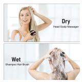 BEILAEEA Silicone Scalp Massager Brush - Soft Ergonomic Hair Scalp Massager,Durable and Non-Slip Shampoo Brush Suitable for Massaging The Scalp,Deep Conditioning and Relieving Oily Scalp (Black)