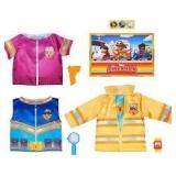 Disney Junior Firebuds Dress up Trunk, Kidsâ Dress up & Pretend Play Set with Firefighter Costume, Police Officer Costume and EMT Costumes for Kids