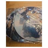 Abstract Boho Moon Mountains Misty Pines Nature Landscape Mouse Pad 7.9x7.9 Inch,Non-Slip Rubber Base Mousepads for College Dorm Office Home Desk Decor,Gift for Coworkers Boho Lovers Women Girls 2PCS 