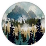 Abstract Boho Moon Mountains Misty Pines Nature Landscape Mouse Pad 7.9x7.9 Inch,Non-Slip Rubber Base Mousepads for College Dorm Office Home Desk Decor,Gift for Coworkers Boho Lovers Women Girls 2PCS 