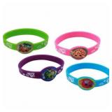 4pc Shopkins Stretchy Silicone Bracelets Gift Set D Lish Donut Apple Blossom - Retail: $22