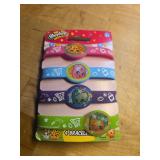 4pc Shopkins Stretchy Silicone Bracelets Gift Set D Lish Donut Apple Blossom - Retail: $22