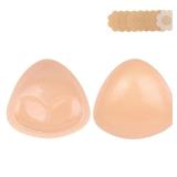 MNAFAYY Double-Sided Sticky Bra Inserts Fabric Bra Breast Pads Add a Cup Push up Waterproof for Bikini Swimsuit Dress S Nude - Retail: $10