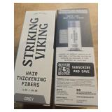 2 Count Hair Thickening Fibers Striking Viking Grey 1oz - Retail: $20