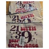 x6 21 With 39 Years Experience Canvas Makeup Bag - Retail: $25