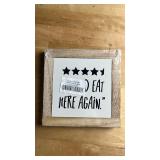 Restaurant Review Wall Sign with Stars - Retail: $24