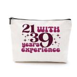 60th Birthday Gifts for Women Cosmetic Bag Gifts for 60 Year Old Woman Grandmother Aunt Coworkers Makeup Bag Cheer to 60 Years Wedding Anniversary Mothers Day Makeup Pouch 60th Birthday Party Favors -