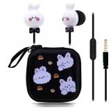 x3 Kawaii Bunny Earbuds with Storage Case - Retail: $24