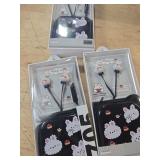 x3 Kawaii Bunny Earbuds with Storage Case - Retail: $24