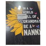 x5 Nanny Gifts Grandmother Gifts Great Grandma Gifts Sunflower Wall Art Decor Wooden Hanging Sign Christmas Birthday Gifts for Mimi Gigi Nana Grammy Bedroom Bathroom Decor Wood Plaque 8x10 Inches - Re