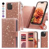 Varikke for iPhone 16 Pro Wallet Case Rose Gold