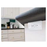 Bryant Electric RU100W tradeSELECT Under Cabinet/Counter Power Distribution Box, Slim Fit, White Metal - Retail: $30