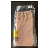 XIEWE Compatible with iPhone 15 Pro 6.1 inches Case Matte TPU Materials Dust-Proof Light Thin Lens Protection Soft Slim Phone Case for Men Boys and Women Girls - Pink