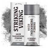 Striking Viking Hair Fibers for Thinning Hair, Dark Brown (28g) - Long Lasting, Undetectable Natural Building Powder for Thicker Looking Results, Men & Women - Retail: $12